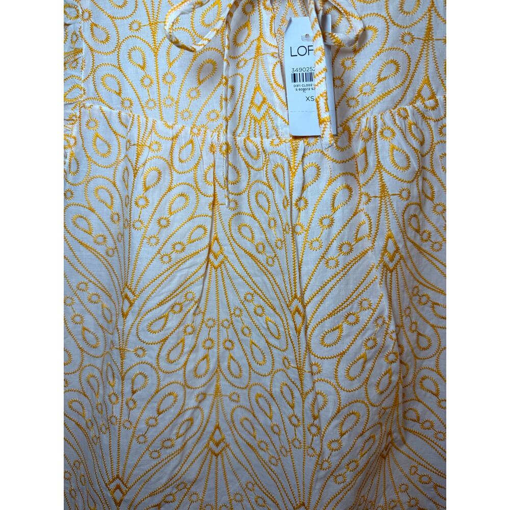 NWT Loft Ruffled Cap Sleeve Top - Picture 3 of 6